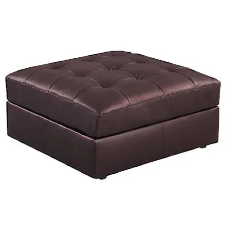 Button-Tufted Cocktail Ottoman